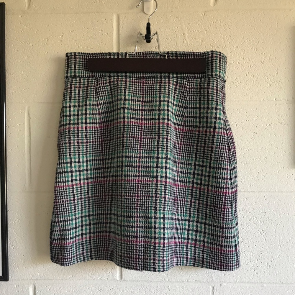New Sandro short checked skirt 18